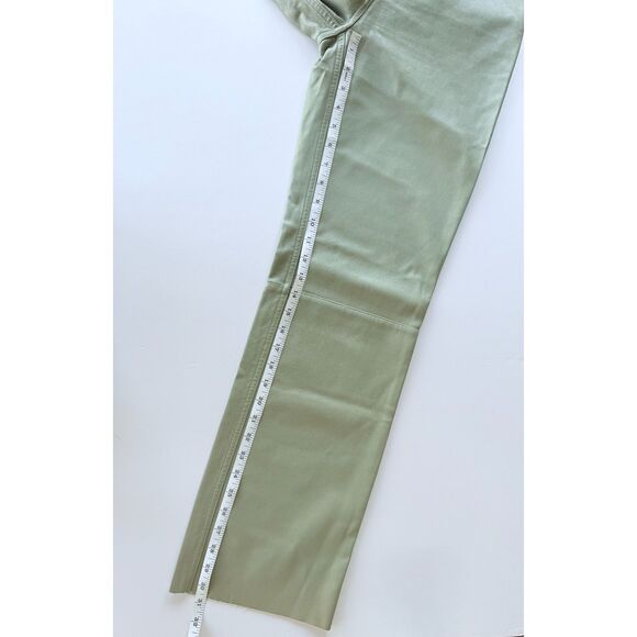 Sovere Influence Faux Leather Mid-Rise Boot Leg Pants in Green Tea Size Small - Picture 14 of 14